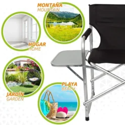 AKTIVE - Chaise Pliante Avec Table Amovible -Camping Promotion Magasin aktive chaise pliante avec table amovible 4
