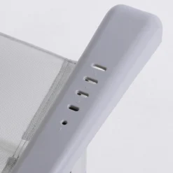 AKTIVE - Chaise Pliante Haute Avec Dossier Haut Réglable 5 Positions, Gris -Camping Promotion Magasin aktive chaise pliante haute avec dossier haut reglable 5 positions gris 5