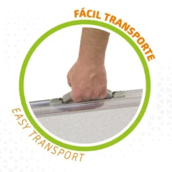 AKTIVE - Table Pliante Avec 2 Tabourets Et Poignée De Transpor, Gris -Camping Promotion Magasin aktive table pliante avec 2 tabourets et poignee de transpor gris 2