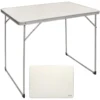 AKTIVE - Table Pliante En Aluminium Et Bois. Table De Camping 80x60x70 Cm