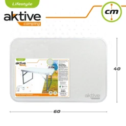 AKTIVE - Table Pliante . Table Basse Blanche En Aluminium - 40x60x40 Cm -Camping Promotion Magasin aktive table pliante table basse blanche en aluminium 40x60x40 cm 4