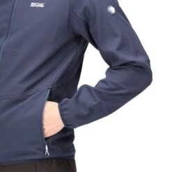 Regatta Arec III Homme Randonnée Softshell Veste - Marine -Camping Promotion Magasin arec iii homme randonnee softshell veste marine 5