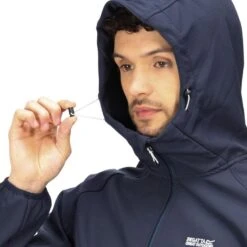 Regatta Arec III Homme Randonnée Softshell Veste - Marine -Camping Promotion Magasin arec iii homme randonnee softshell veste marine 6