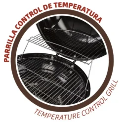 Barbecue Portable Rond Au Charbon De Bois Avec Couvercle Aktive -Camping Promotion Magasin barbecue portable rond au charbon de bois avec couvercle aktive 3