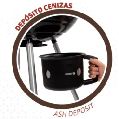 Barbecue Portable Rond Au Charbon De Bois Avec Couvercle Aktive -Camping Promotion Magasin barbecue portable rond au charbon de bois avec couvercle aktive 4