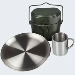 Batterie De Cuisine De Camping, Assiette Plate Et Tasse Isotherme Set -Camping Promotion Magasin batterie de cuisine de camping assiette plate et tasse isotherme set 2