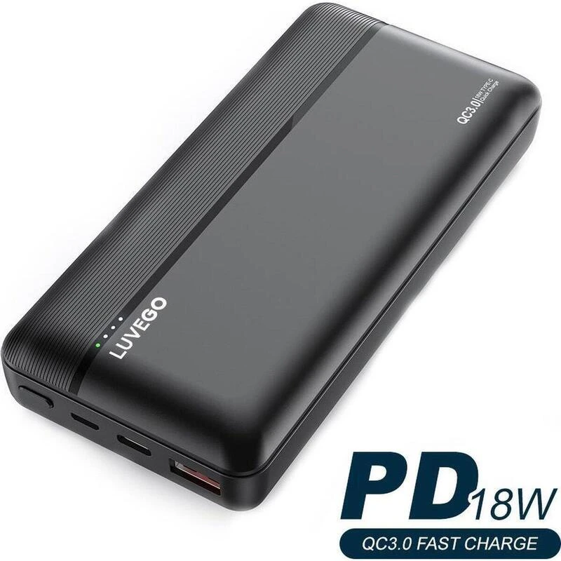 Batterie Externe Luvego 20 000 MAh - Compacte 1 Batterie Externe Luvego 20 000 MAh - Compacte