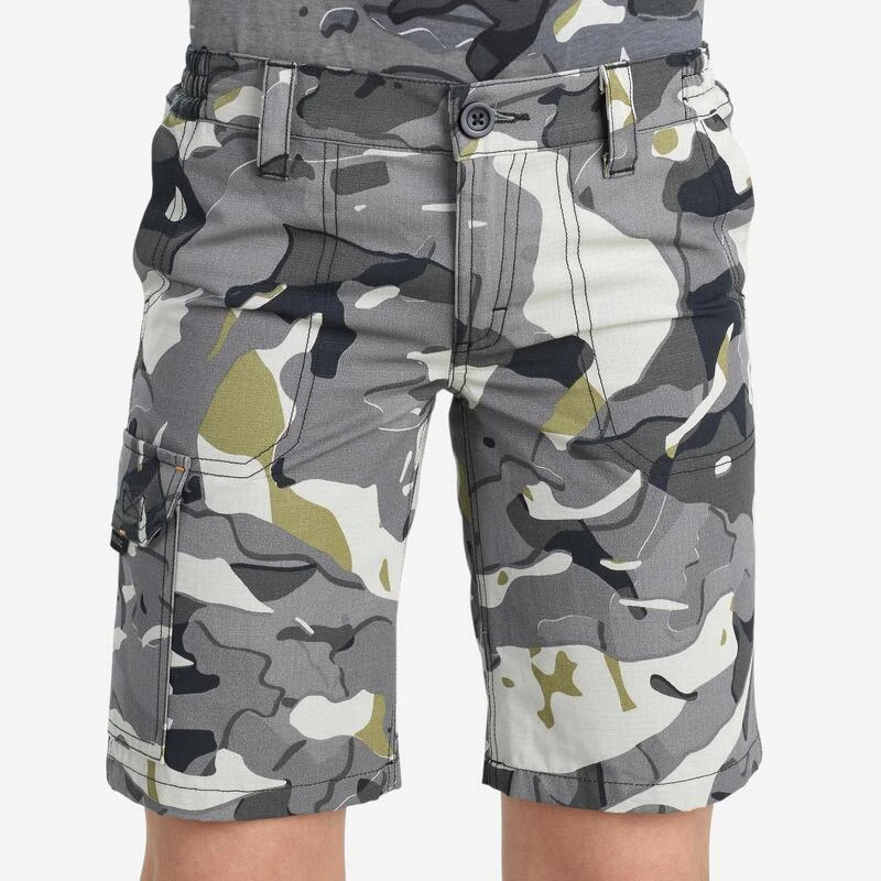 Bermuda Chasse Junior 500 Camouflage Gris 2 Bermuda Chasse Junior 500 Camouflage Gris – Image 2
