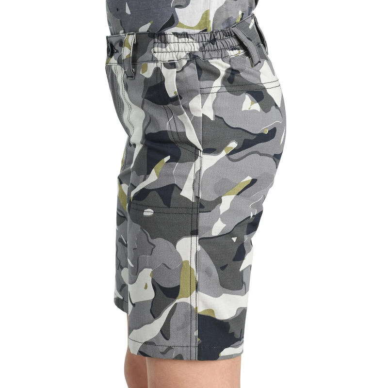 Bermuda Chasse Junior 500 Camouflage Gris 4 Bermuda Chasse Junior 500 Camouflage Gris – Image 4
