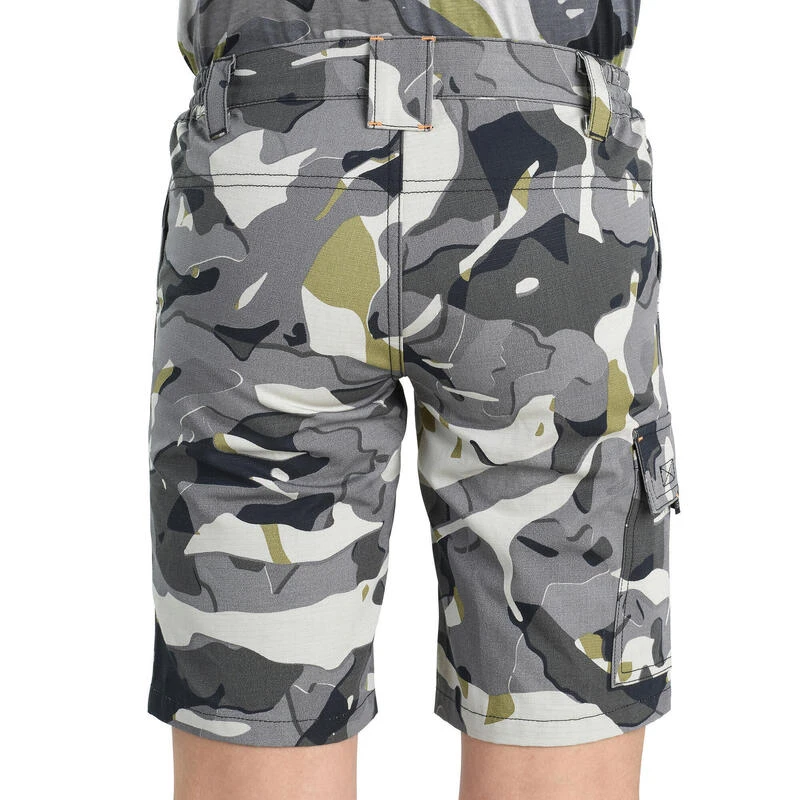 Bermuda Chasse Junior 500 Camouflage Gris 5 Bermuda Chasse Junior 500 Camouflage Gris – Image 5