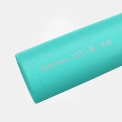 Quechua Bouteille Isotherme Inox 0,4L Avec Gobelet Pour La Randonnée - Turquoise -Camping Promotion Magasin bouteille isotherme inox 04l avec gobelet pour la randonnee turquoise 2