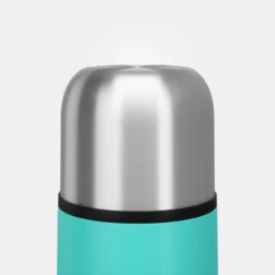 Quechua Bouteille Isotherme Inox 0,4L Avec Gobelet Pour La Randonnée - Turquoise -Camping Promotion Magasin bouteille isotherme inox 04l avec gobelet pour la randonnee turquoise 3