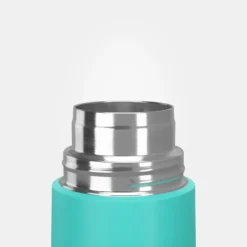 Quechua Bouteille Isotherme Inox 0,4L Avec Gobelet Pour La Randonnée - Turquoise -Camping Promotion Magasin bouteille isotherme inox 04l avec gobelet pour la randonnee turquoise 5