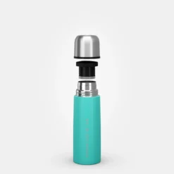 Quechua Bouteille Isotherme Inox 0,4L Avec Gobelet Pour La Randonnée - Turquoise -Camping Promotion Magasin bouteille isotherme inox 04l avec gobelet pour la randonnee turquoise 7