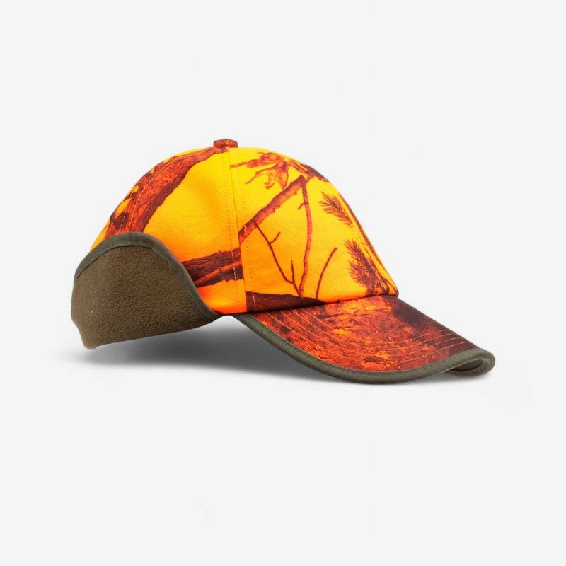 CASQUETTE CHASSE A RABAT CAMOUFLAGE ORANGE 2 CASQUETTE CHASSE A RABAT CAMOUFLAGE ORANGE – Image 2