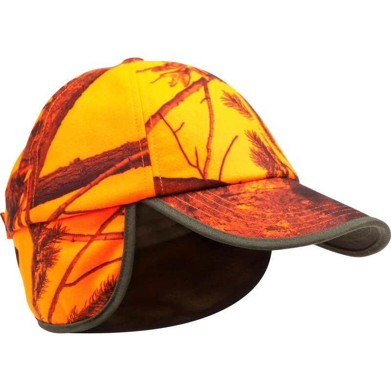 CASQUETTE CHASSE A RABAT CAMOUFLAGE ORANGE 1 CASQUETTE CHASSE A RABAT CAMOUFLAGE ORANGE