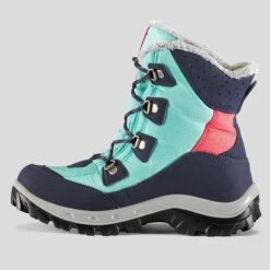 Quechua CHAUSSURES CHAUDES IMPERMÉABLES DE RANDONNÉE -SH500 WARM HIGH LACET-ENFANT 30-38 -Camping Promotion Magasin chaussures chaudes impermeables de randonnee sh500 warm high lacet enfant 30 38 2