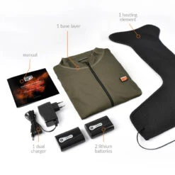 Couche De Base Sans Manches - Coupe Régulière Avec Fermeture à Glissière - Kaki -Camping Promotion Magasin couche de base sans manches coupe reguliere avec fermeture a glissiere kaki 3