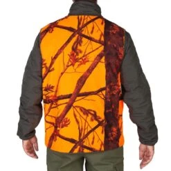 GILET CHASSE COMPACT SILENCIEUX CAMOUFLAGE FLUO -Camping Promotion Magasin gilet chasse compact silencieux camouflage fluo 2