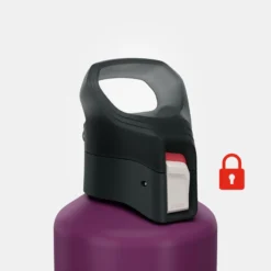 Quechua Gourde Alu 1L Avec Bouchon à Ouverture Rapide Pour La Randonnée - Violet -Camping Promotion Magasin gourde alu 1l avec bouchon a ouverture rapide pour la randonnee violet 3
