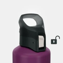 Quechua Gourde Alu 1L Avec Bouchon à Ouverture Rapide Pour La Randonnée - Violet -Camping Promotion Magasin gourde alu 1l avec bouchon a ouverture rapide pour la randonnee violet 4