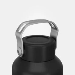 Quechua Gourde Inox 1L Avec Bouchon à Vis Pour La Randonnée - Noir -Camping Promotion Magasin gourde inox 1l avec bouchon a vis pour la randonnee noir 3