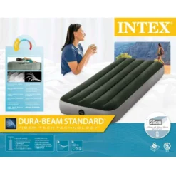 Matelas Gonflable - Intex Prestige Downy -1 Personne - 76x191x25 Cm (BxLxH) -Camping Promotion Magasin matelas gonflable intex prestige downy 1 personne 76x191x25 cm bxlxh 4