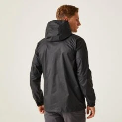 Regatta Pack-It III Homme Randonnée Veste Imperméable - Noir -Camping Promotion Magasin pack it iii homme randonnee veste impermeable noir 3