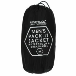 Regatta Pack-It III Homme Randonnée Veste Imperméable - Noir -Camping Promotion Magasin pack it iii homme randonnee veste impermeable noir 5