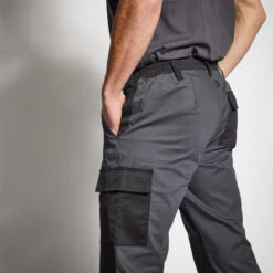 PANTALON CARGO RESISTANT STEPPE 300 BICOLORE GRIS ET NOIR -Camping Promotion Magasin pantalon cargo resistant steppe 300 bicolore gris et noir 2