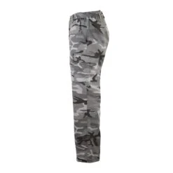 PANTALON CARGO RESISTANT STEPPE 300 CAMOUFLAGE WOODLAND NOIR -Camping Promotion Magasin pantalon cargo resistant steppe 300 camouflage woodland noir 2