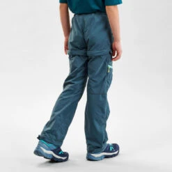Quechua Pantalon De Randonnée Modulable - MH500 Turquoise - Enfant 7-15 Ans -Camping Promotion Magasin pantalon de randonnee modulable mh500 turquoise enfant 7 15 ans 2