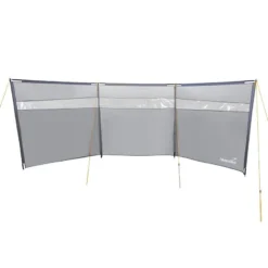 Paravent De Camping Bora - Brise-Vue - 4,5 X 1,4 M - Résistant Au Vent - Gris