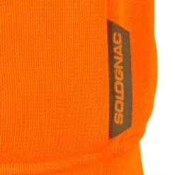 Pull Chasse Renfort Orange Fluo 500 -Camping Promotion Magasin pull chasse renfort orange fluo 500 5