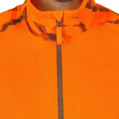 Pull Chasse Renfort Orange Fluo 500 -Camping Promotion Magasin pull chasse renfort orange fluo 500 6