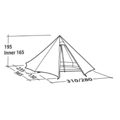Robens Cône Vert PRS - Tipi Tent Pour Quatre Personnes -Camping Promotion Magasin robens cone vert prs tipi tent pour quatre personnes 2