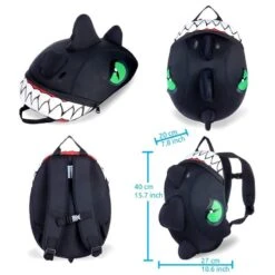 Camping Promotion Magasin -Camping Promotion Magasin sac a dos pour enfants dragon noir crazy safety teste et certifie 1