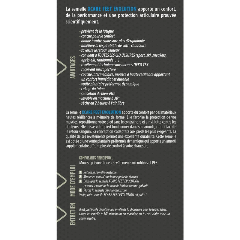 Semelle De Confort Ergonomique Respirante – Multi Activités – Mixte – EVOLUTION 6 Semelle De Confort Ergonomique Respirante – Multi Activités – Mixte – EVOLUTION – Image 6