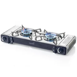 Set Réchaud à Gaz 2 Feux - Skandika Brann - Camping - Allumage Piezo - Mallette -Camping Promotion Magasin set rechaud a gaz 2 feux skandika brann camping allumage piezo mallette 2