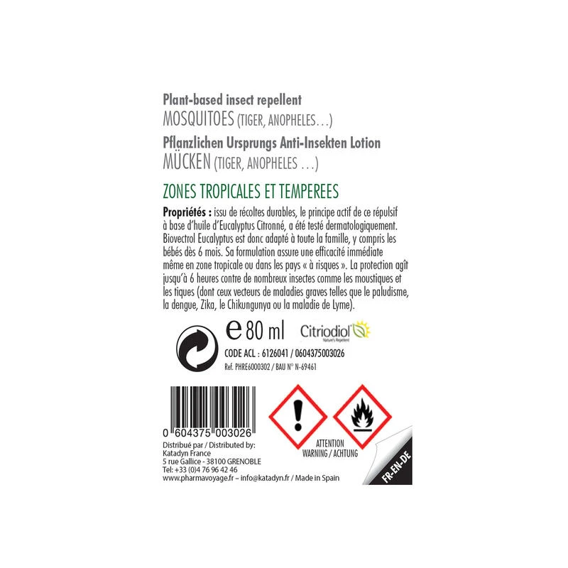 No Brand Spray Anti Insectes Naturel - BIOVECTROL - Eucalyptus Citronné - 75 Ml 2 No Brand Spray Anti Insectes Naturel - BIOVECTROL - Eucalyptus Citronné - 75 Ml – Image 2