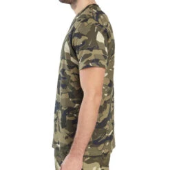 T-shirt Manches Courtes Chasse 100 Camouflage WL V1 Vert -Camping Promotion Magasin t shirt manches courtes chasse 100 camouflage wl v1 vert 3