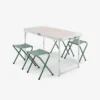 Quechua TABLE DE CAMPING PLIANTE - 4 TABOURETS - 4 À 6 PERSONNES