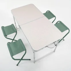 Quechua TABLE DE CAMPING PLIANTE - 4 TABOURETS - 4 À 6 PERSONNES -Camping Promotion Magasin table de camping pliante 4 tabourets 4 a 6 personnes 4