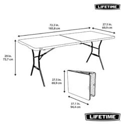 Table Rectangulaire Valise Pliante En Deux (183 X 70 Cm) LIFETIME #80642 9 Table Rectangulaire Valise Pliante En Deux (183 X 70 Cm) LIFETIME #80642 -Camping Promotion Magasin table rectangulaire valise pliante en deux 183 x 70 cm lifetime 80642 4