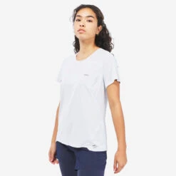 Quechua Tee Shirt Ultra Léger De Randonnée Rapide FH 500 Femme Ice.