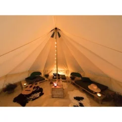 Tente Tipii 500 Canvas - Tipi 10 Pers. - 500 X 500 Cm X 300 Cm -Camping Promotion Magasin tente tipii 500 canvas tipi 10 pers 500 x 500 cm x 300 cm 4