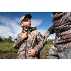 VESTE CHASSE CHAUDE ET IMPERMÉABLE SIBIR 300 JUNIOR CAMOUFLAGE KAMO-BR -Camping Promotion Magasin veste chasse chaude et impermeable sibir 300 junior camouflage kamo br 3