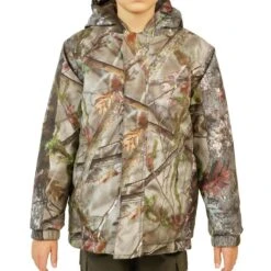 VESTE CHASSE CHAUDE ET IMPERMÉABLE SIBIR 300 JUNIOR CAMOUFLAGE KAMO-BR -Camping Promotion Magasin veste chasse chaude et impermeable sibir 300 junior camouflage kamo br 5