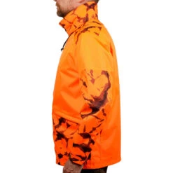 VESTE CHASSE RESISTANTE IMPERMEABLE ORANGE FLUO SUPERTRACK 100 12 VESTE CHASSE RESISTANTE IMPERMEABLE ORANGE FLUO SUPERTRACK 100 -Camping Promotion Magasin veste chasse resistante impermeable orange fluo supertrack 100 2