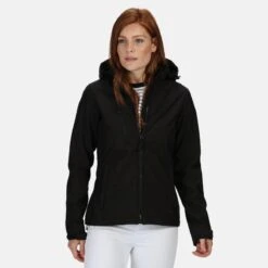 Regatta Veste Softshell VENTURER Femme (Noir) -Camping Promotion Magasin veste softshell venturer femme noir 2